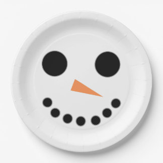 Snowman Paper Plate