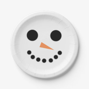 Snowman Paper Plate