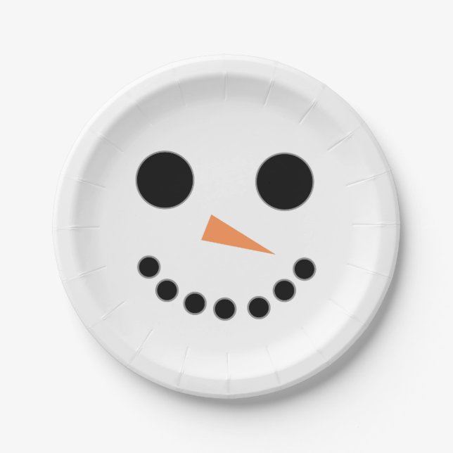 Snowman Paper Plate (Front)