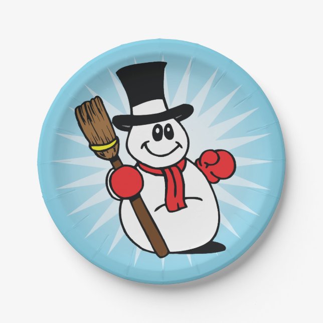 Snowman Paper Plates (Front)