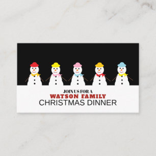 Snowman parade, Christmas Party Ticket Invitation