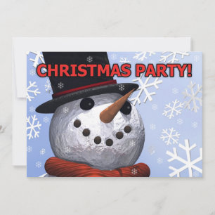 Snowman Party invitation