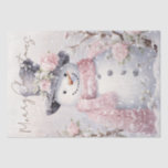Snowman Pastel Pink Winter Christmas Tissue Paper<br><div class="desc">Snowman Pastel Pink Winter Christmas</div>