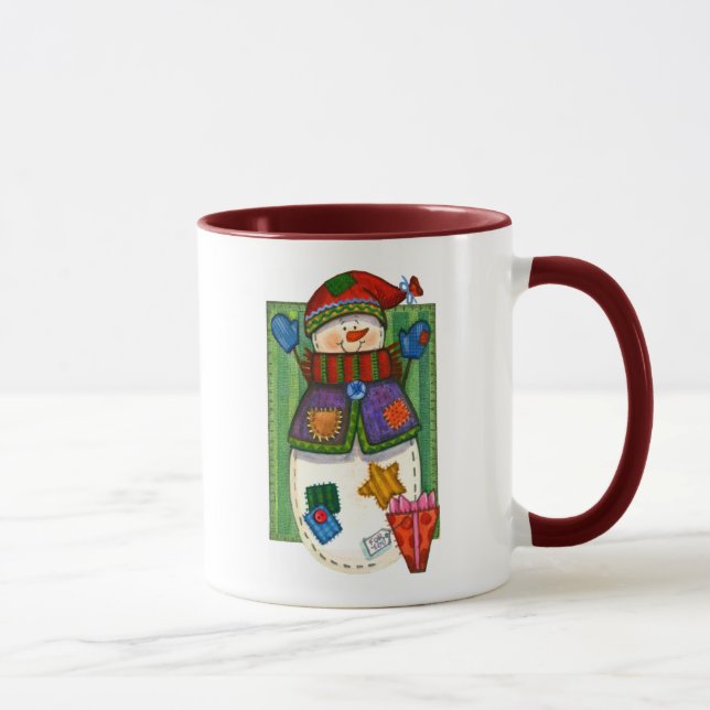 Snowman Patches Mug (Right)