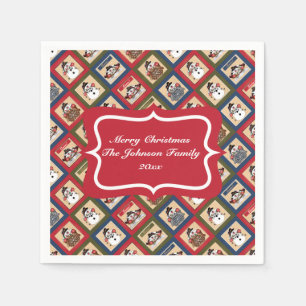Snowman Pattern Design   Christmas Napkin