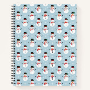 Snowman pattern notebook