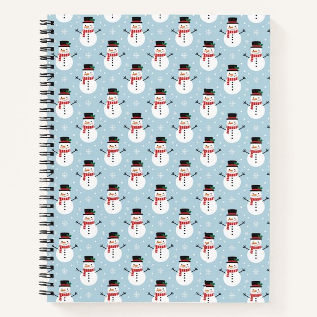 Snowman pattern notebook (Front)