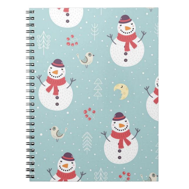 Snowman pattern notebook (Front)