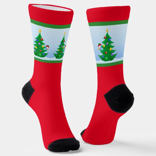 Snowman Peeking Socks (Angled)