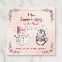 Snowman Penguin Snow Happy Teacher Christmas