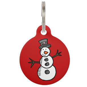 Snowman Pet Tag