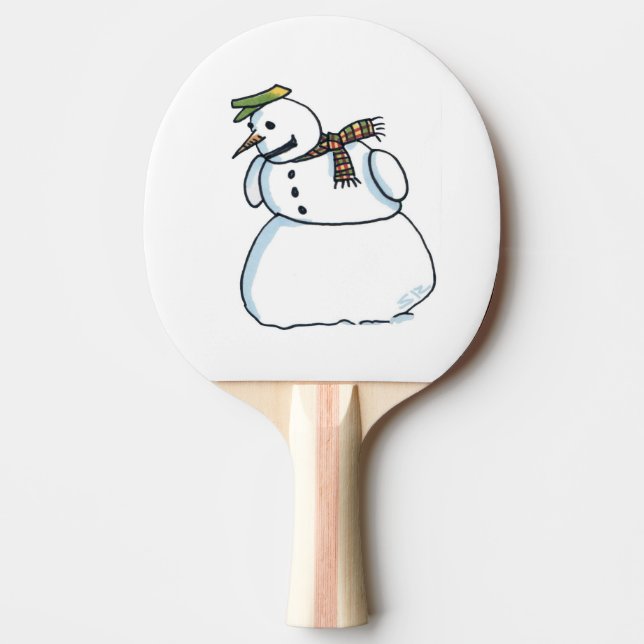 Snowman ping pong paddle (Front)