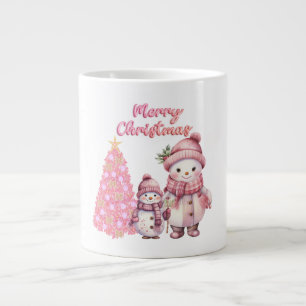 Snowman Pink Christmas Speciality Mug