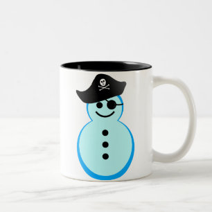 snowman pirate. Two-Tone coffee mug