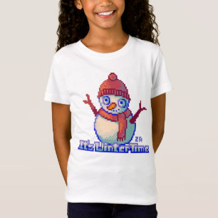 Snowman Pixel Art T-Shirt