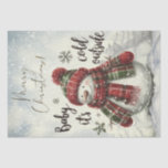Snowman Plaid Winter Christmas Tissue Paper<br><div class="desc">Snowman Plaid Winter Christmas</div>