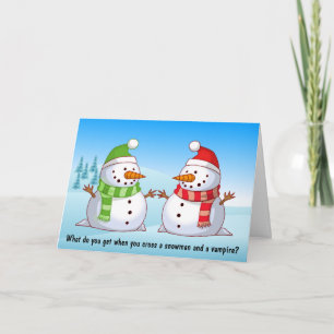 Snowman Play-date Humour Joke Christmas Card