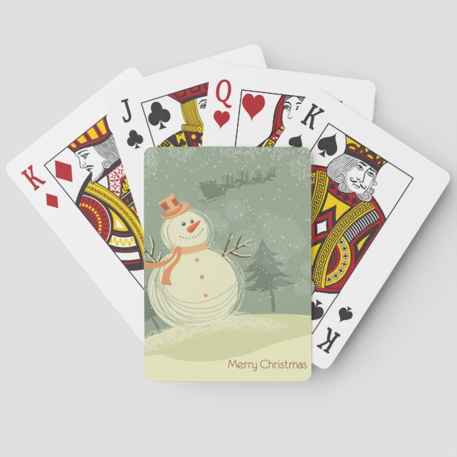 Snowman Playing Cards (Back)