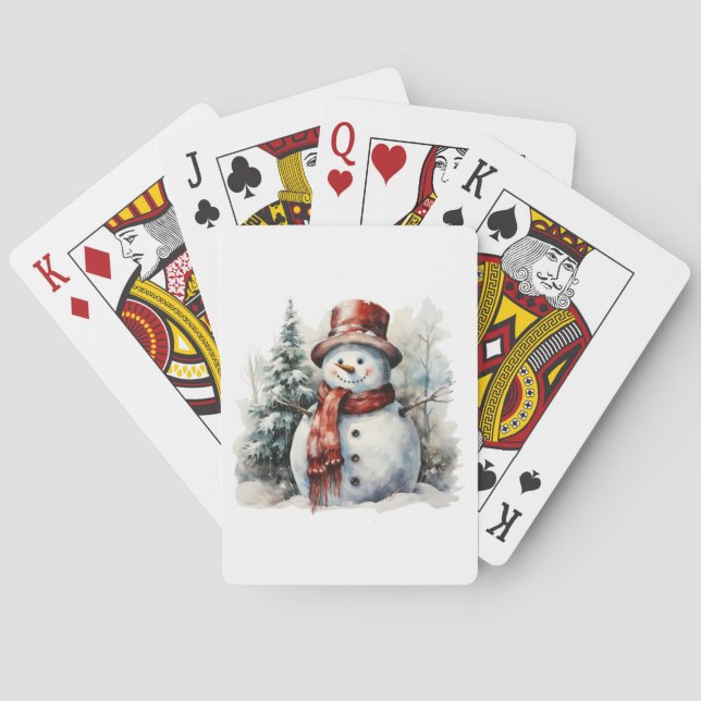 Snowman Playing Cards (Back)