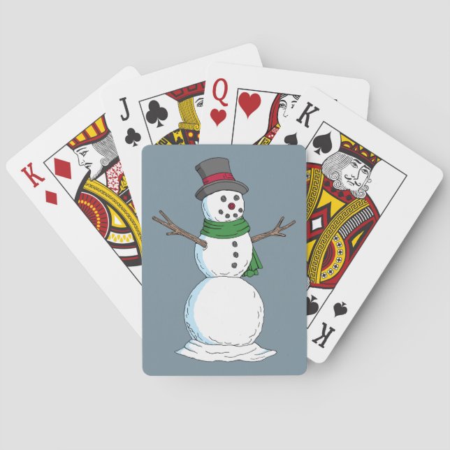 Snowman Playing Cards (Back)