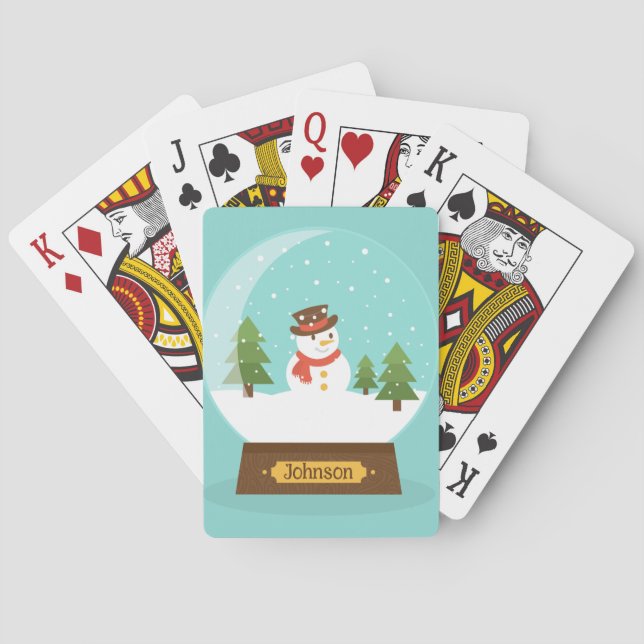  Snowman Playing Cards - Personalised -Add Name (Back)