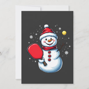 Snowman Playing Pickleball Sport Christmas Lover Save The Date