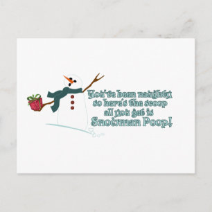 Snowman Poop Postcard