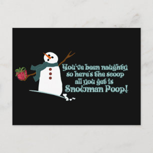 Snowman Poop Postcard