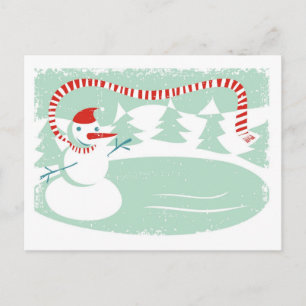 snowman postcard