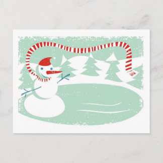 snowman postcard