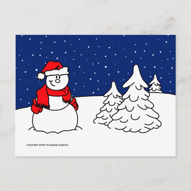 Snowman Postcard (Front)