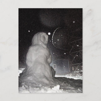 snowman postcard