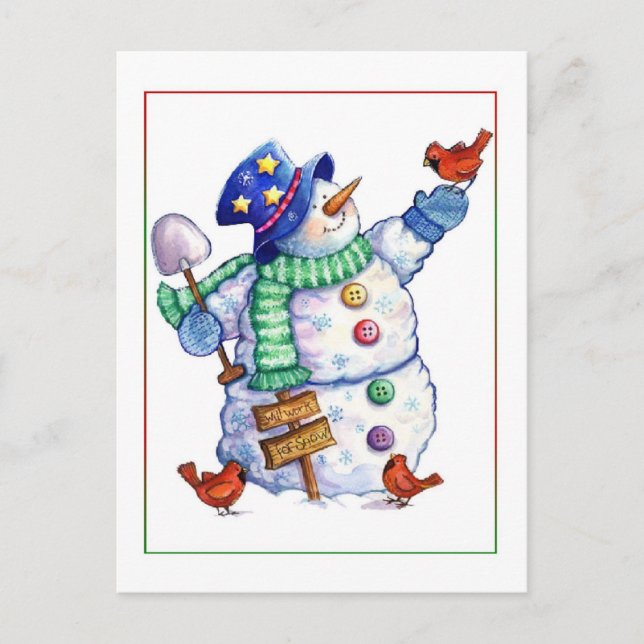 Snowman Postcard (Front)