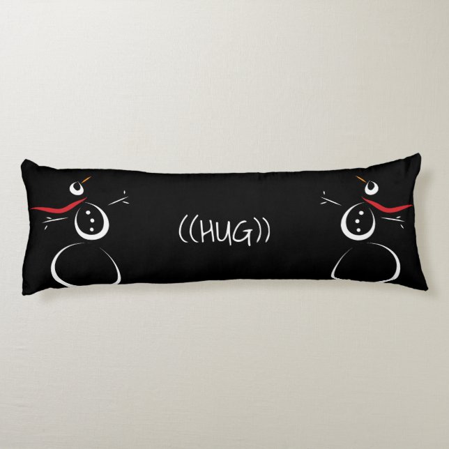SNOWMAN PRESENTS Cute Text Hug Body Cushion (Back)