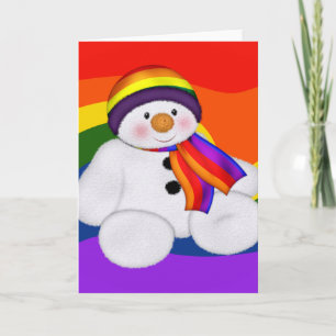Snowman Pride Holiday Card