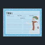 Snowman Recipe Card<br><div class="desc">Remember and gift your favourite recipes this holiday season. Great for gifting cookie recipes!</div>
