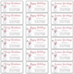 Snowman Red | Grey Christmas Address Labels<br><div class="desc">Great for addressing your Christmas and Holiday cards, Christmas and Holiday party invitations and all of your holiday mailings! Snowman and snow graphic in red, black and grey combined with template fields for you to personalise your names and address list. 18 2" high by 4" wide labels per sheet with...</div>