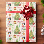 Snowman Repeating Name Cute Christmas Boy's Wrapping Paper<br><div class="desc">Snowman Repeating Name Cute Christmas Boy's Wrapping Paper</div>