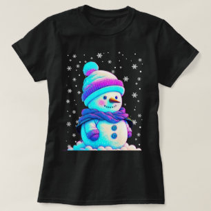 Snowman Retro Christmas T-Shirt