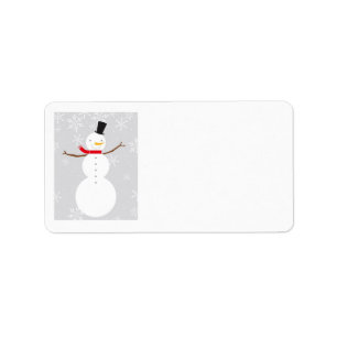 snowman return address label
