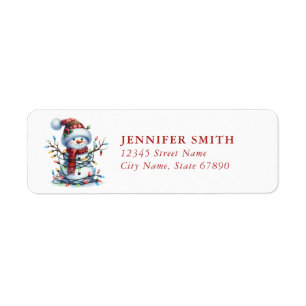 Snowman Return Address Labels