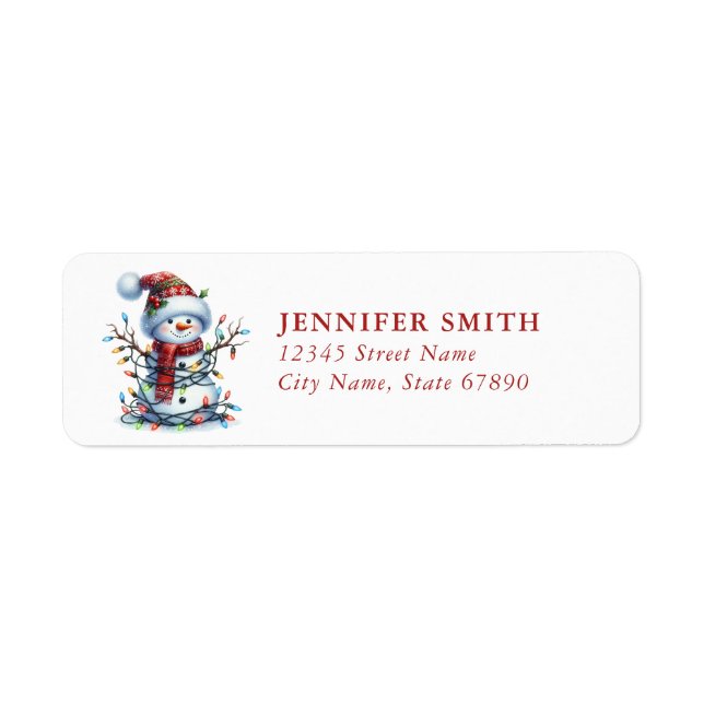 Snowman Return Address Labels (Front)