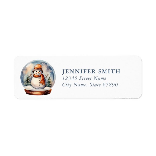 Snowman Return Address Labels (Front)