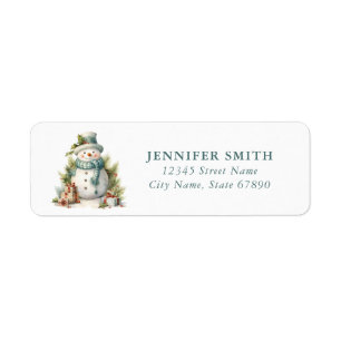 Snowman Return Address Labels