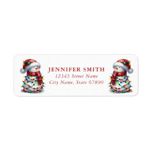 Snowman Return Address Labels