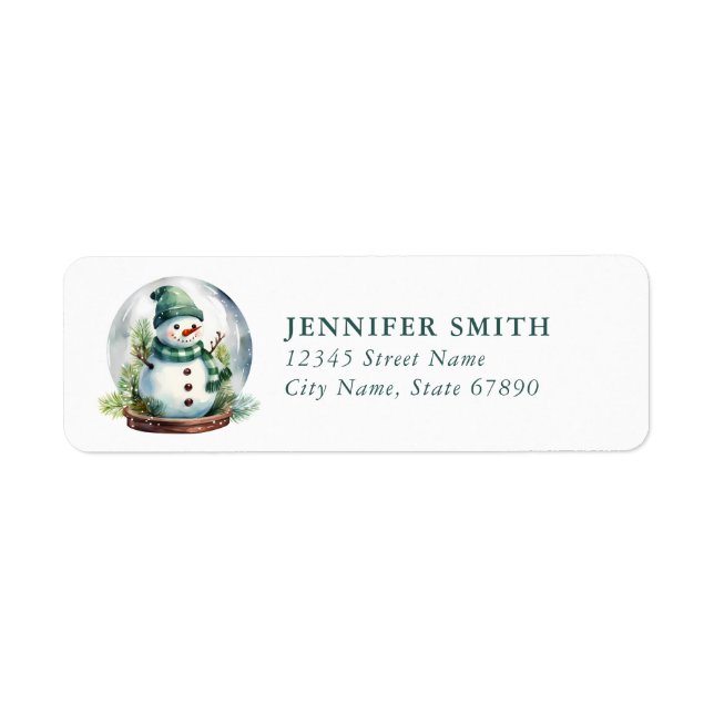 Snowman Return Address Labels (Front)