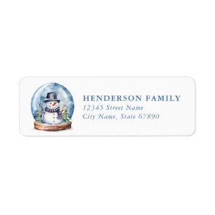 Snowman Return Address Labels