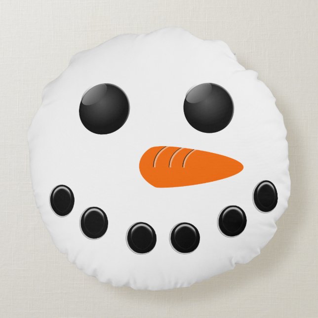 Snowman Round Cushion (Back)