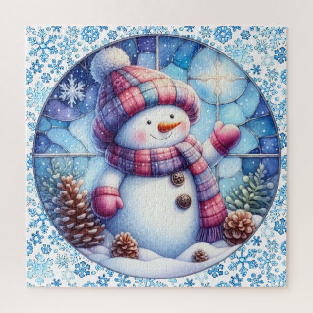 Snowman Round Puzzle (Vertical)