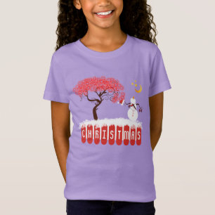 Snowman Rule Snowman Looking Up At the Moon T-Shirt